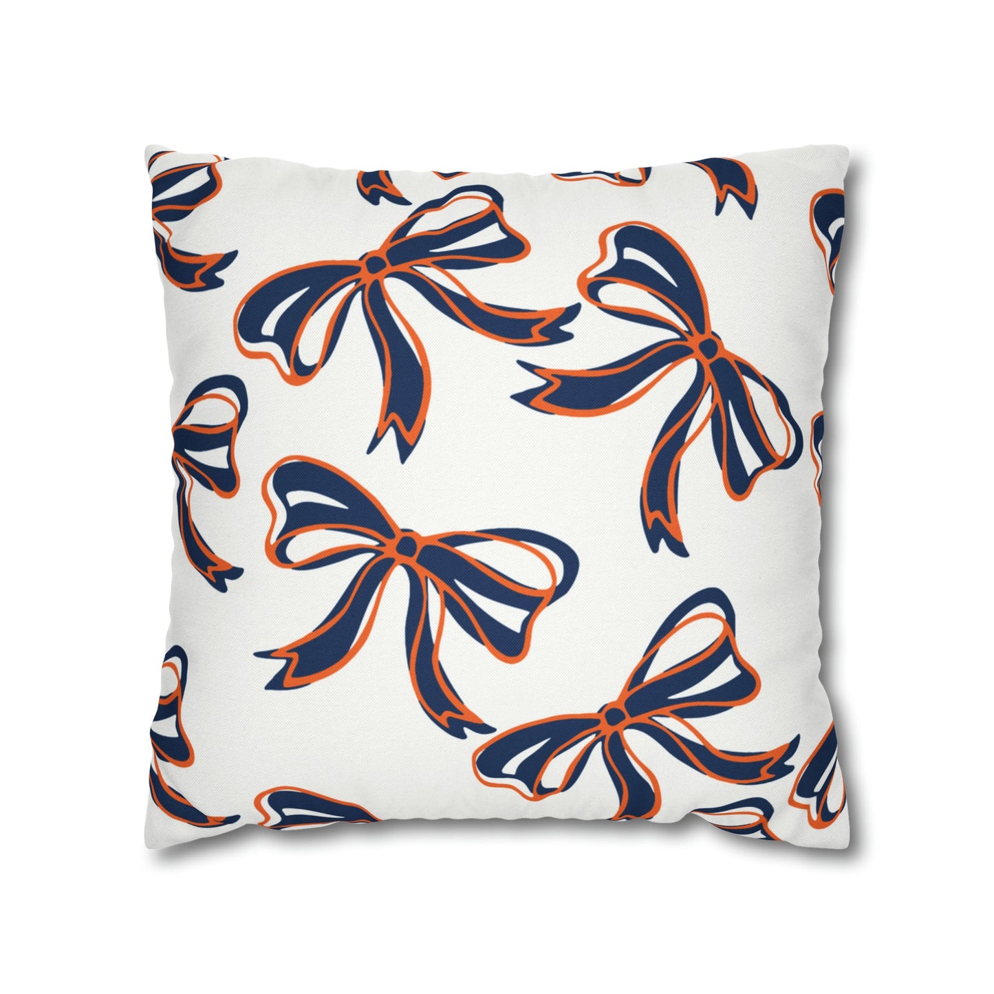 Trendy Bow College Pillow Cover - Dorm Pillow, Graduation Gift, Bed Party Gift, Acceptance Gift, College Gift, Syracuse, Bucknell, Illinois