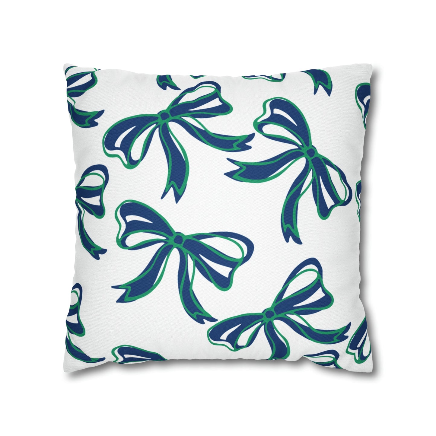 Trendy Bow College Pillow Cover - Dorm Pillow, Graduation Gift, Bed Party Gift, Acceptance Gift, College Gift, Florida Gulf Coast, FGCU