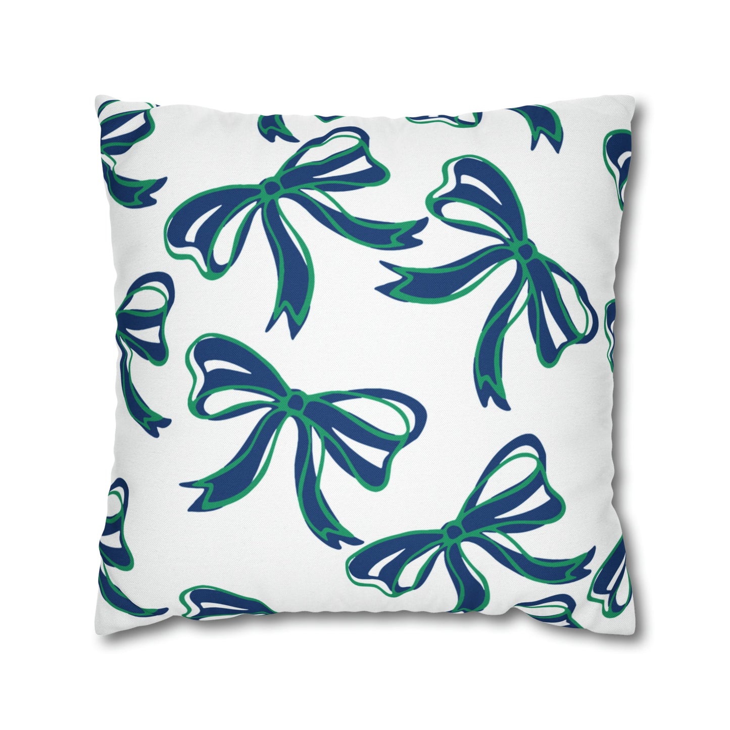 Trendy Bow College Pillow Cover - Dorm Pillow, Graduation Gift, Bed Party Gift, Acceptance Gift, College Gift, Florida Gulf Coast, FGCU