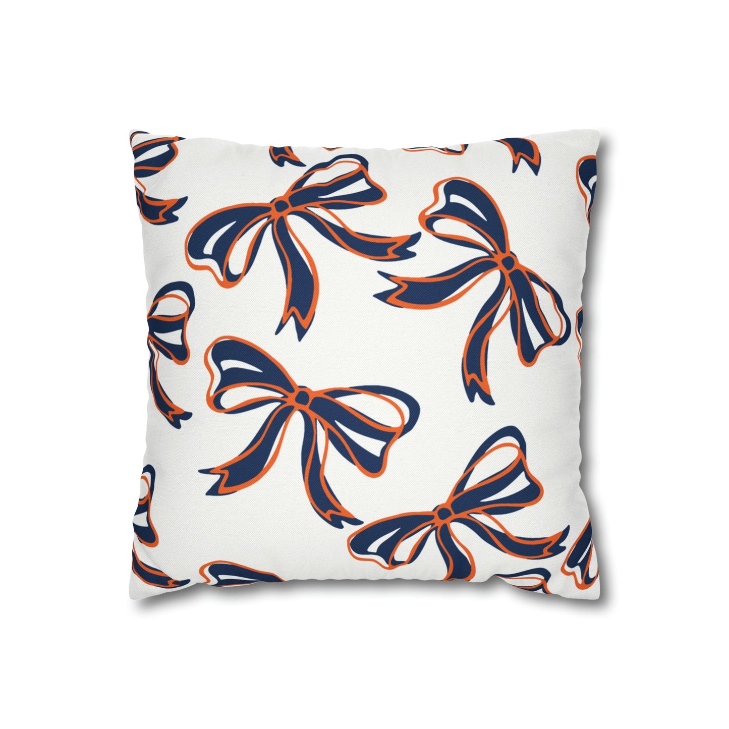 Trendy Bow College Pillow Cover - Dorm Pillow, Graduation Gift, Bed Party Gift, Acceptance Gift, College Gift, Syracuse, Bucknell, Illinois