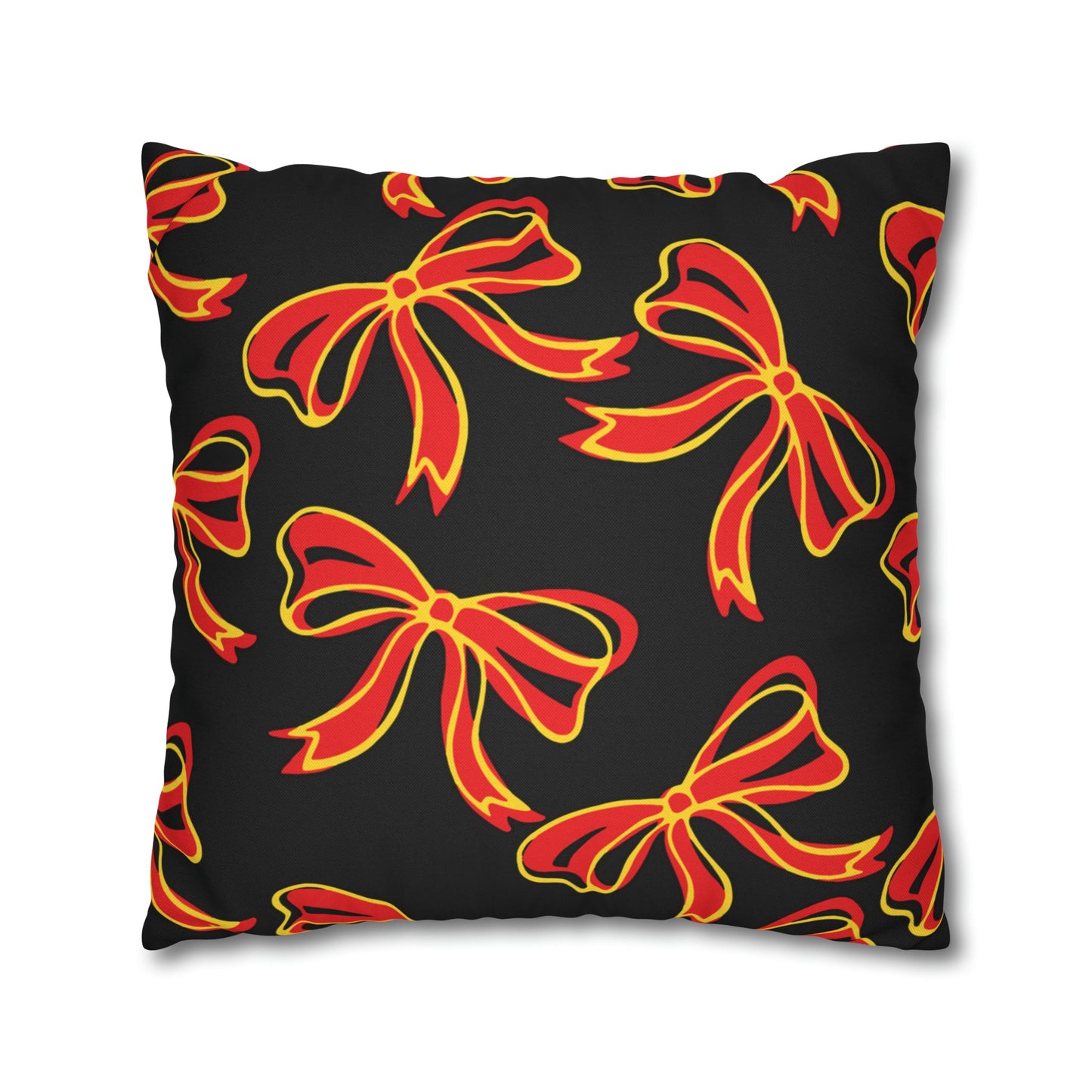 Trendy Bow College Pillow Cover - Dorm Pillow, Graduation Gift, Bed Party Gift, Acceptance Gift, College Gift, Maryland, Terps, Terrapins