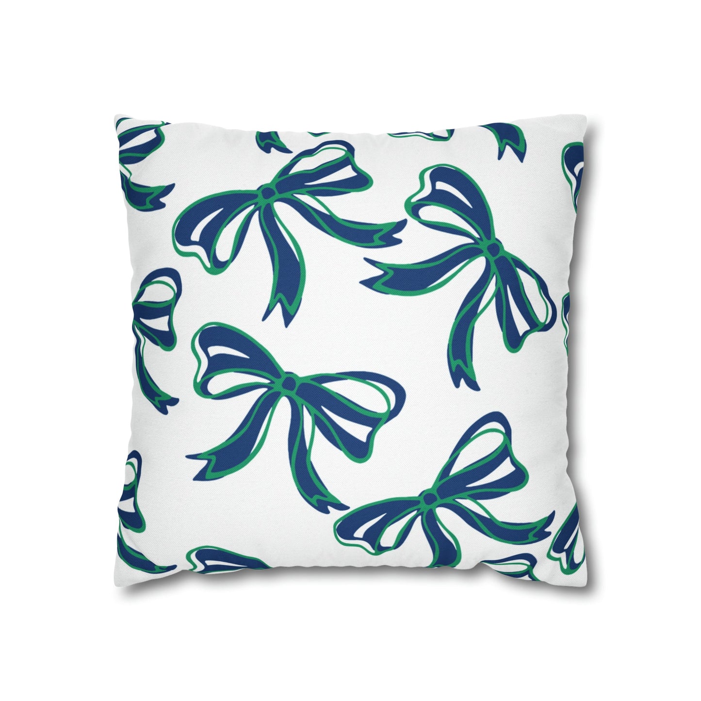 Trendy Bow College Pillow Cover - Dorm Pillow, Graduation Gift, Bed Party Gift, Acceptance Gift, College Gift, Florida Gulf Coast, FGCU