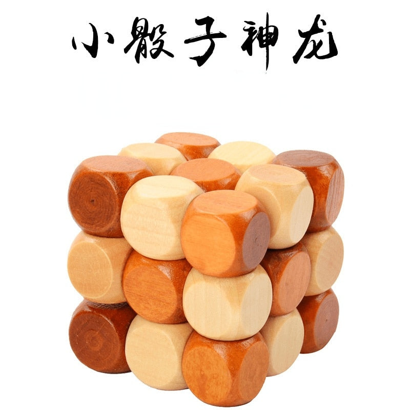Wooden Rubik's Cube Puzzle