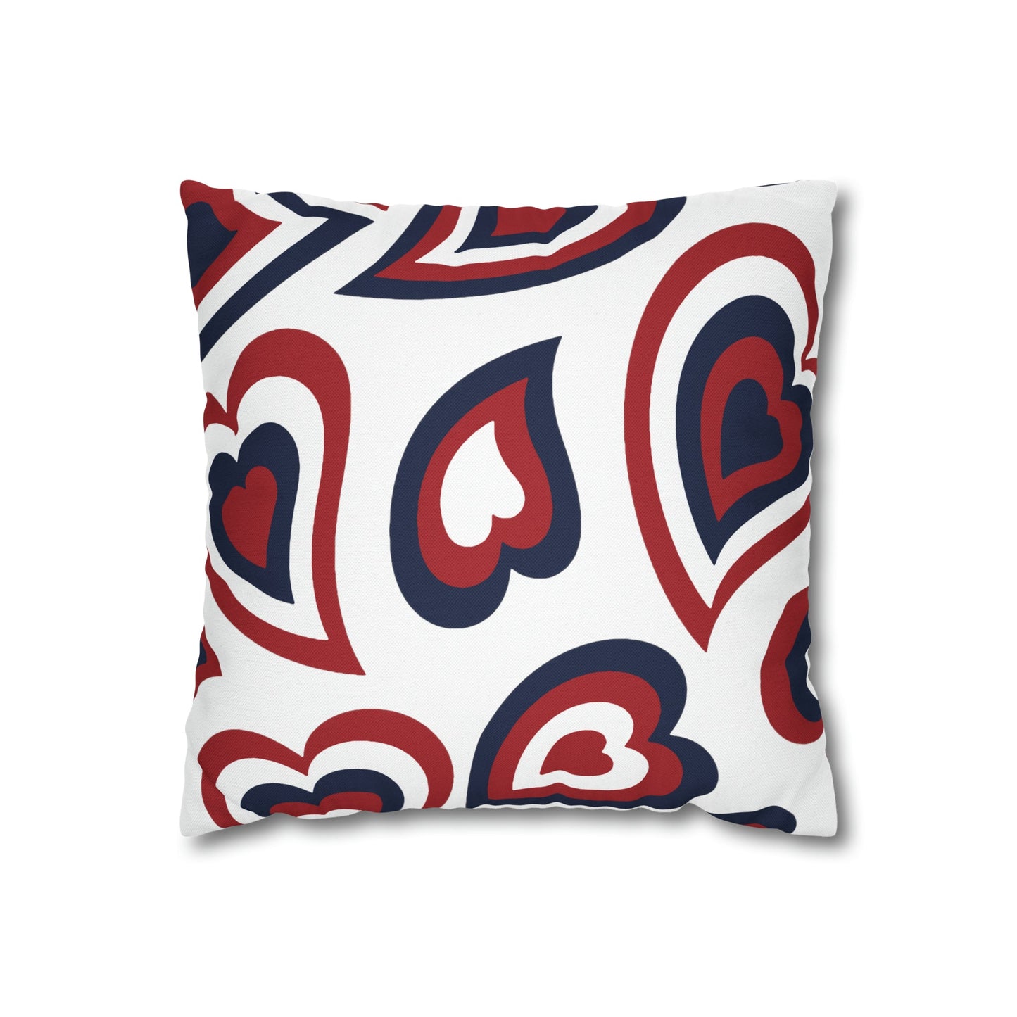 Retro Heart Pillow Cover - Blue and Red, Heart Pillow, Hearts, Valentine’s Day, Arizona, Bear Down, Bed Party Pillow, Camp, dorm decor, ZONA