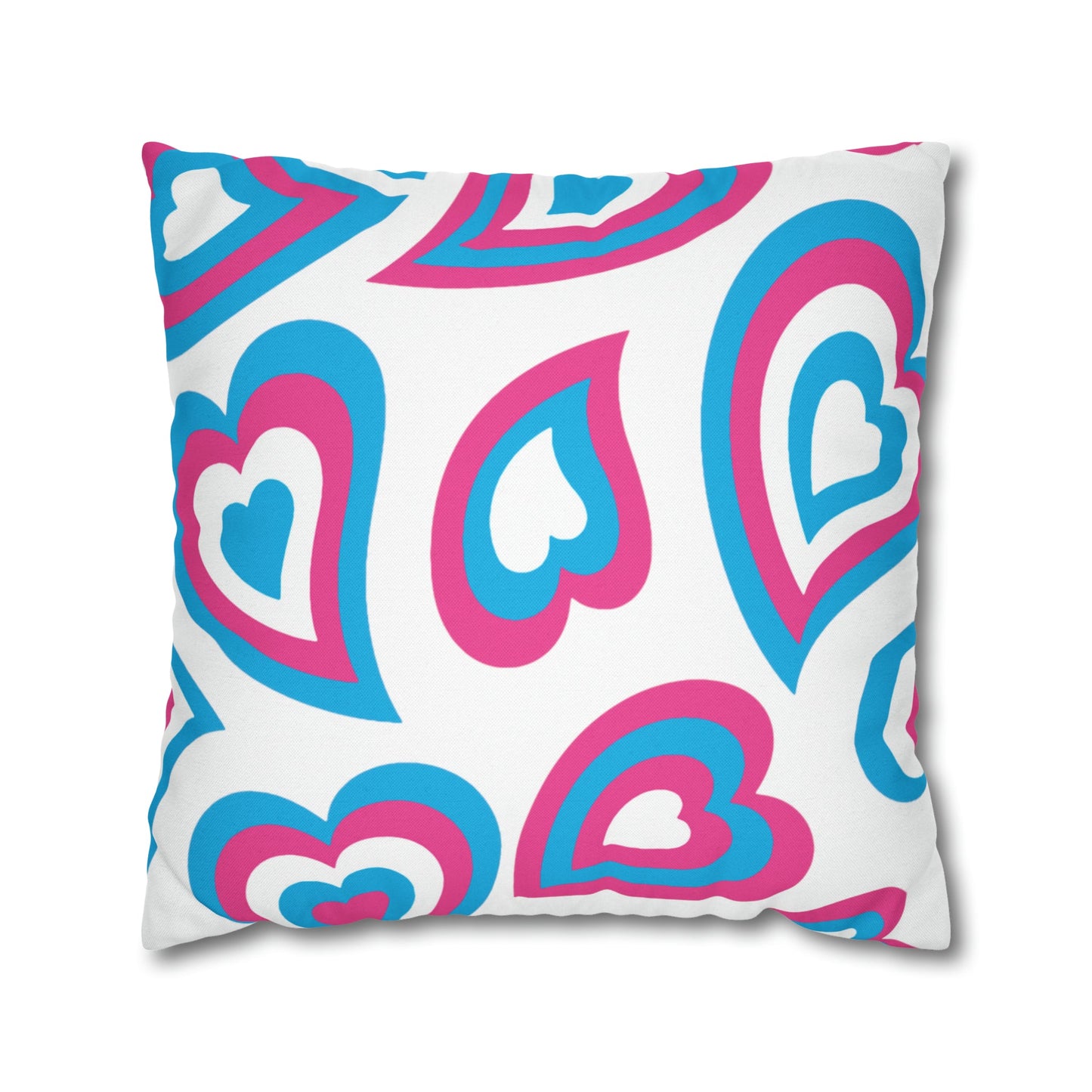 Retro Heart Pillow - Turquoise and Hot Pink, Heart Pillow, Hearts, Valentine's Day, Playroom Decor, Bed Party Pillow, Dorm Pillow