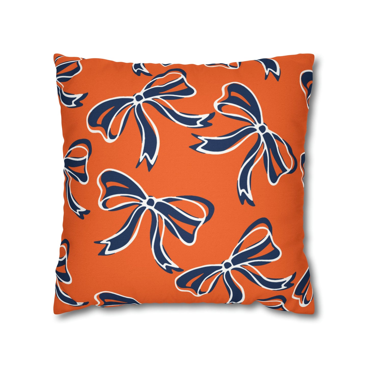 Trendy Bow College Pillow Cover - Dorm Pillow, Graduation Gift, Bed Party Gift, Acceptance Gift, College Gift, Syracuse, Bucknell, Illinois
