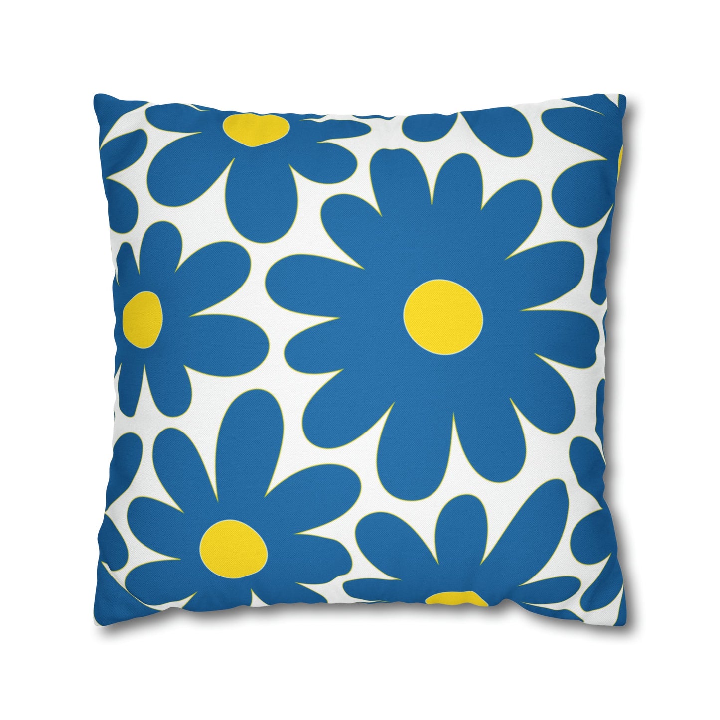Two Color Double Sided Groovy Flower Pillow - College Dorm Pillow - Bed Party Pillow - Delaware