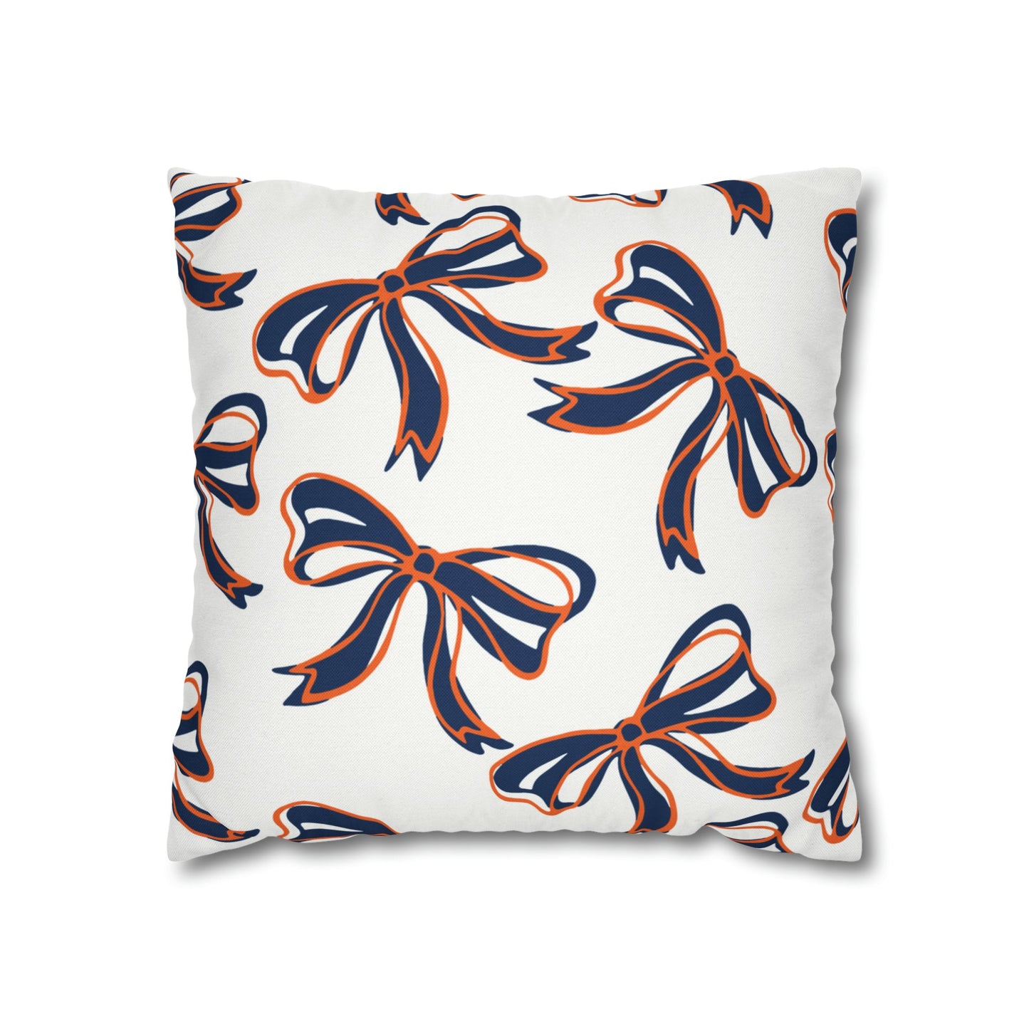 Trendy Bow College Pillow Cover - Dorm Pillow, Graduation Gift, Bed Party Gift, Acceptance Gift, College Gift, Syracuse, Bucknell, Illinois