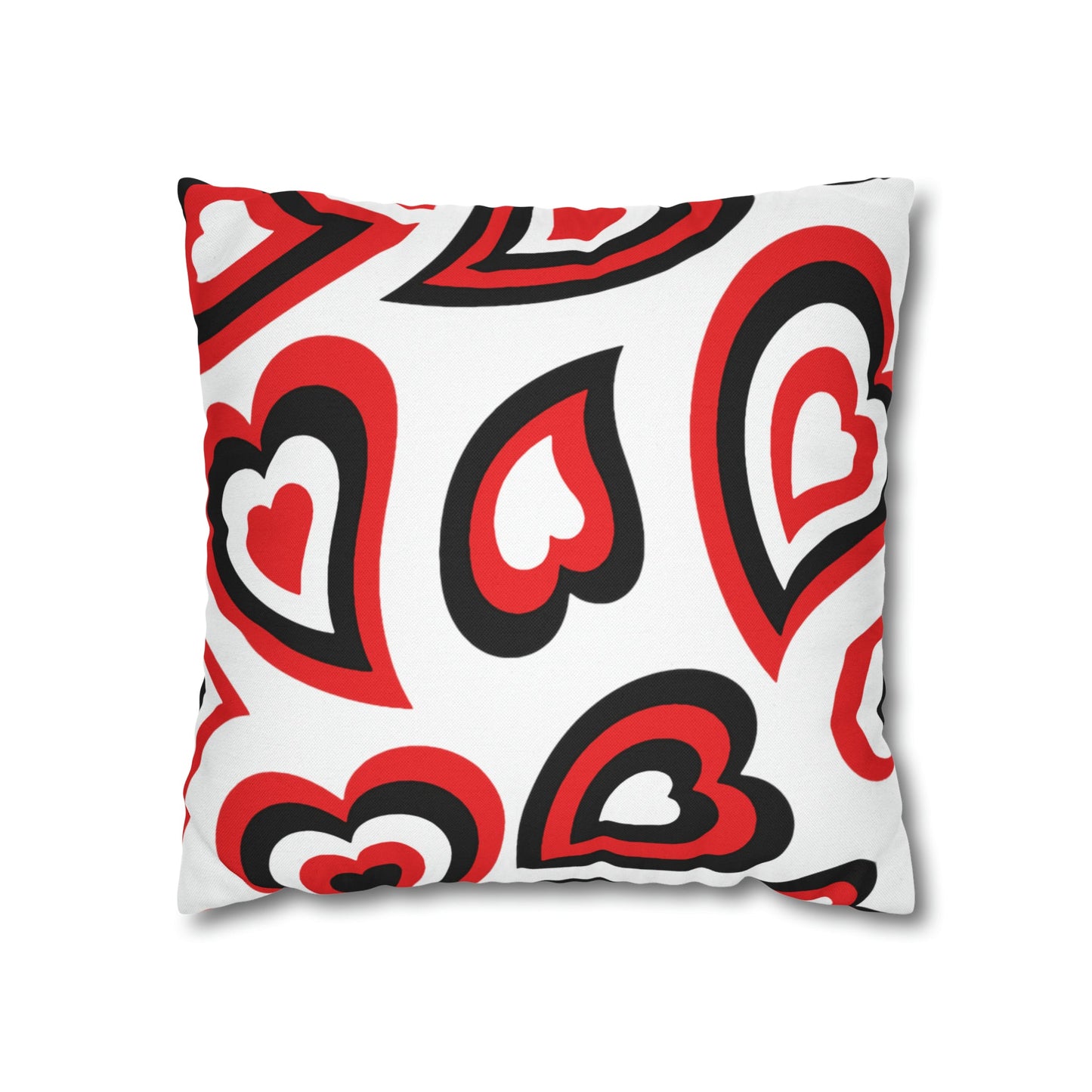 Retro Heart Pillow - Red and Black, Heart Pillow, Hearts, Valentines Day, Indiana, Wisconsin, Bed Party Pillow, Camp, dorm decor, Ohio State