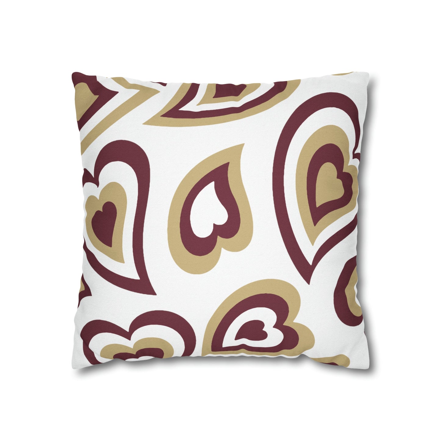 Retro Heart Pillow - Garnet and Gold, Heart Pillow, Hearts, Valentine's Day, FSU, Boston College, Elon, Bed Party Pillow, Camp, dorm decor,