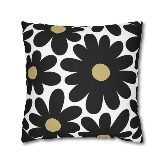 Two Color Double Sided Groovy Flower Pillow - College Dorm Pillow - Bed Party Pillow - Boulder, Wake Forest, Purdue, UCF