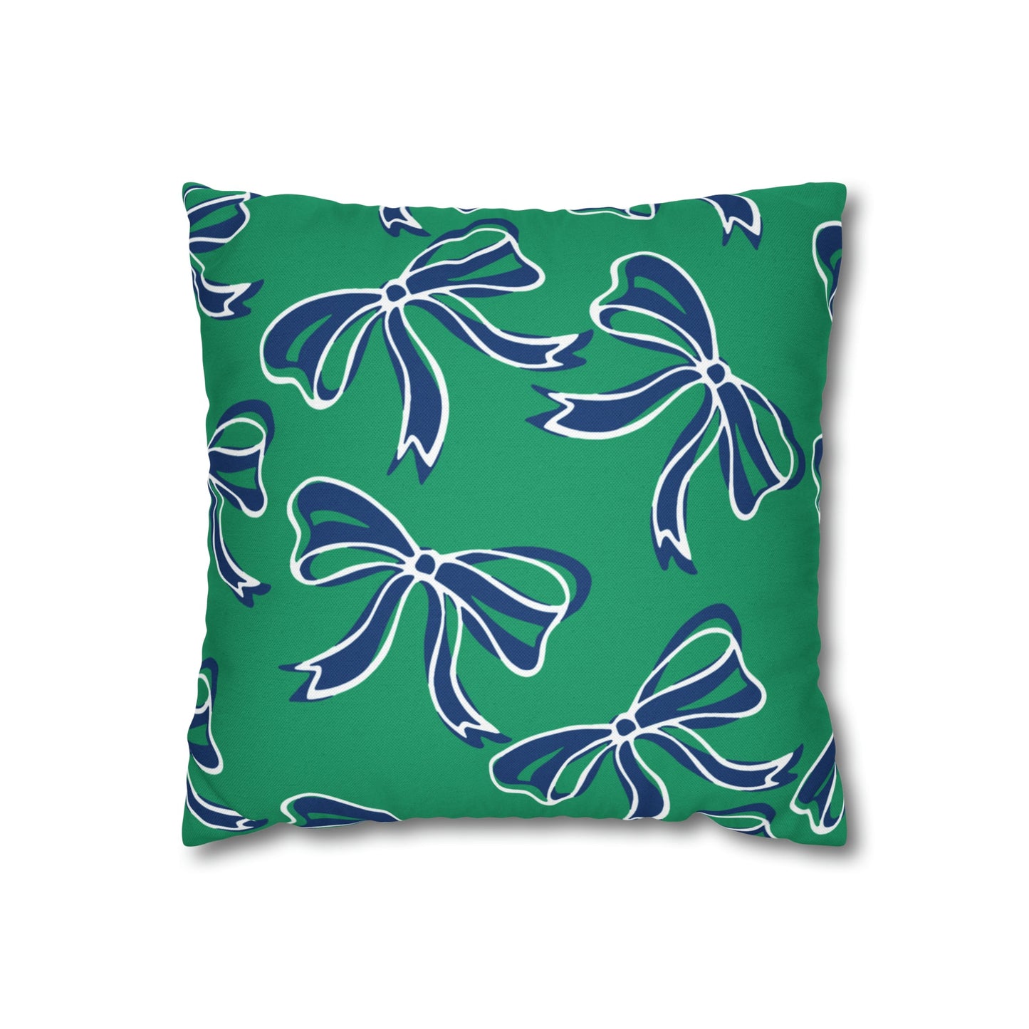 Trendy Bow College Pillow Cover - Dorm Pillow, Graduation Gift, Bed Party Gift, Acceptance Gift, College Gift, Florida Gulf Coast, FGCU