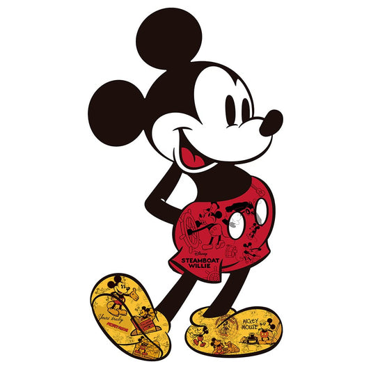 Yanoman Jigsaw Puzzle Silhouette Mickey Mouse (26.6X48.1Cm) Japan 258Pc