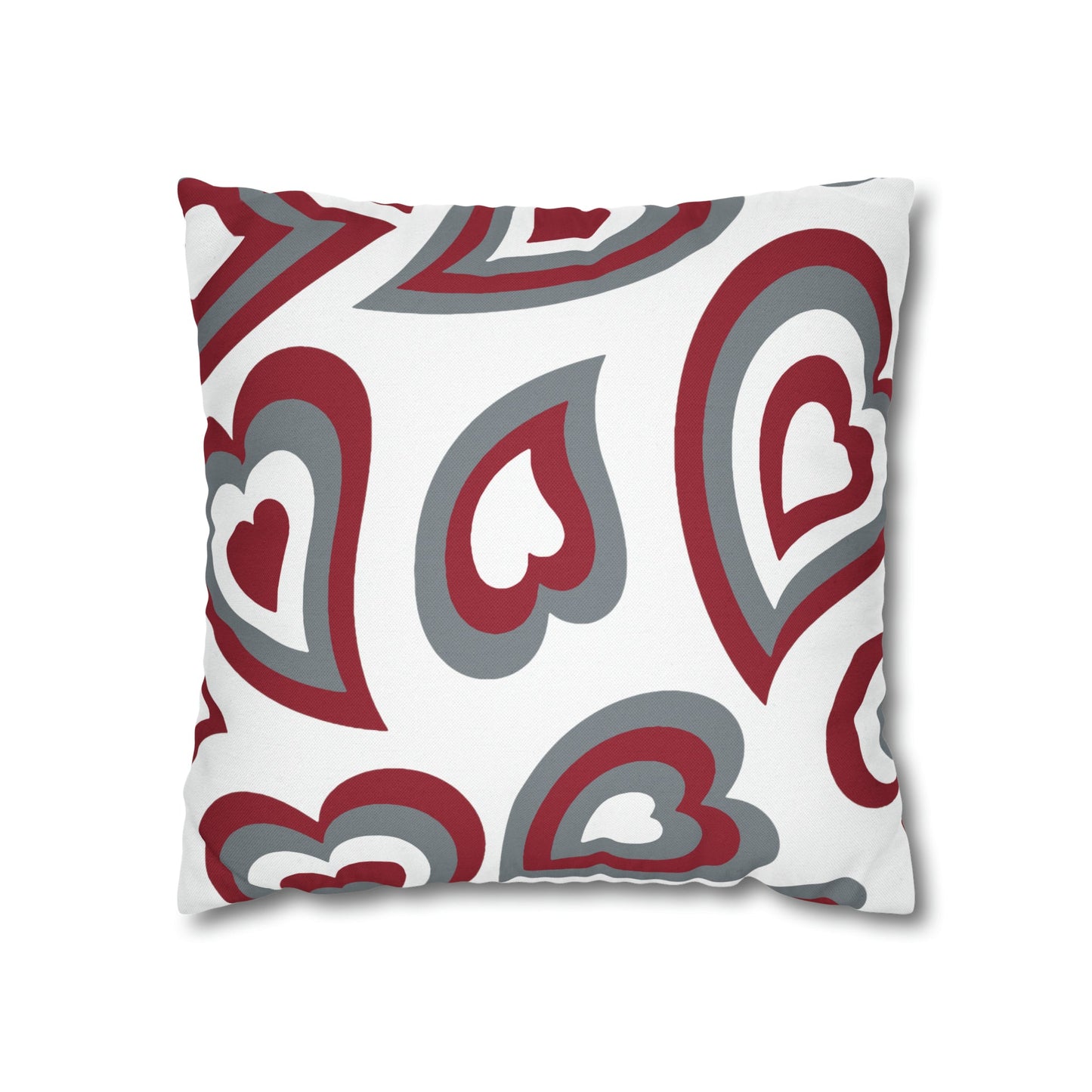 Retro Heart Pillow - Crimson and Grey, Heart Pillow, Hearts, Valentine's Day, Alabama, Roll Tide, Bed Party Pillow, Camp, dorm decor, BAMA