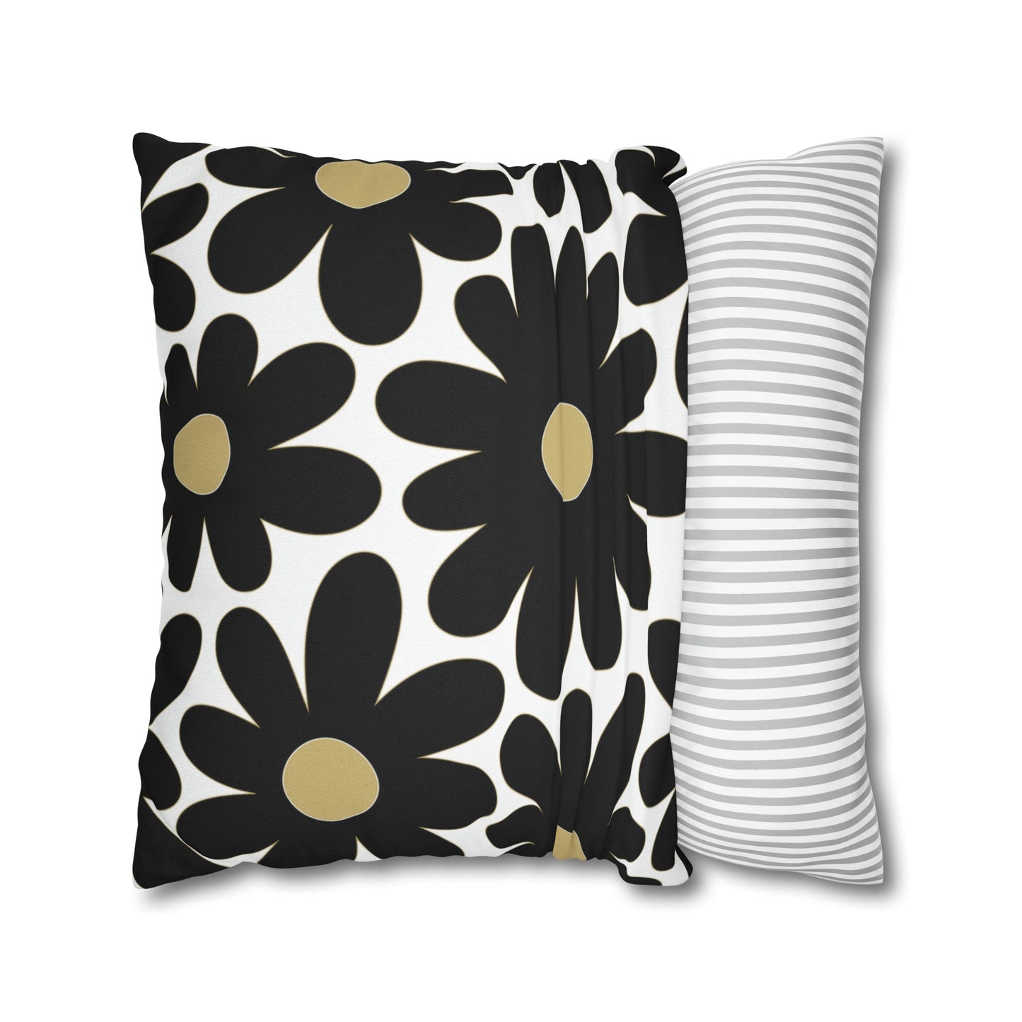 Two Color Double Sided Groovy Flower Pillow - College Dorm Pillow - Bed Party Pillow - Boulder, Wake Forest, Purdue, UCF