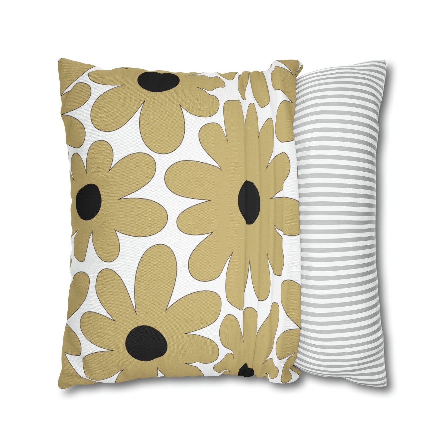 Two Color Double Sided Groovy Flower Pillow - College Dorm Pillow - Bed Party Pillow - Boulder, Wake Forest, Purdue, UCF