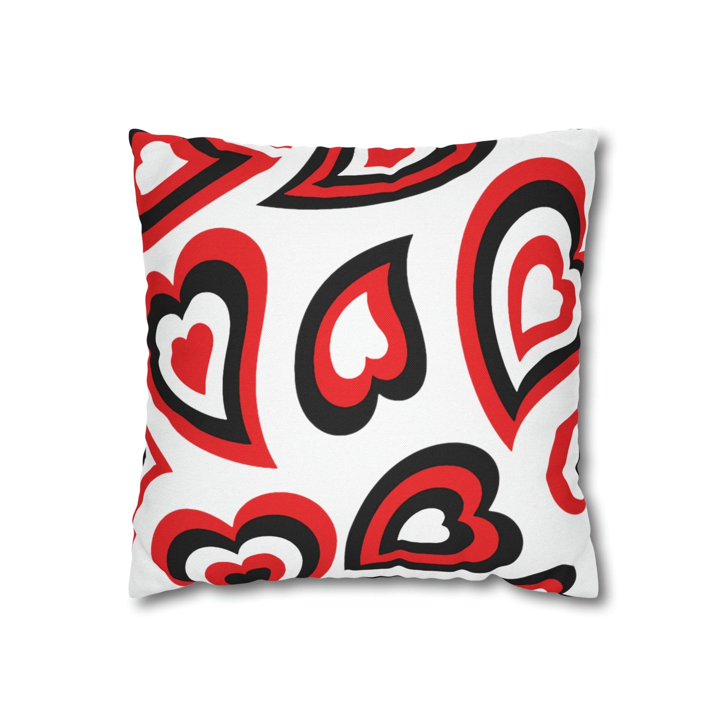 Retro Heart Pillow - Red and Black, Heart Pillow, Hearts, Valentines Day, Indiana, Wisconsin, Bed Party Pillow, Camp, dorm decor, Ohio State