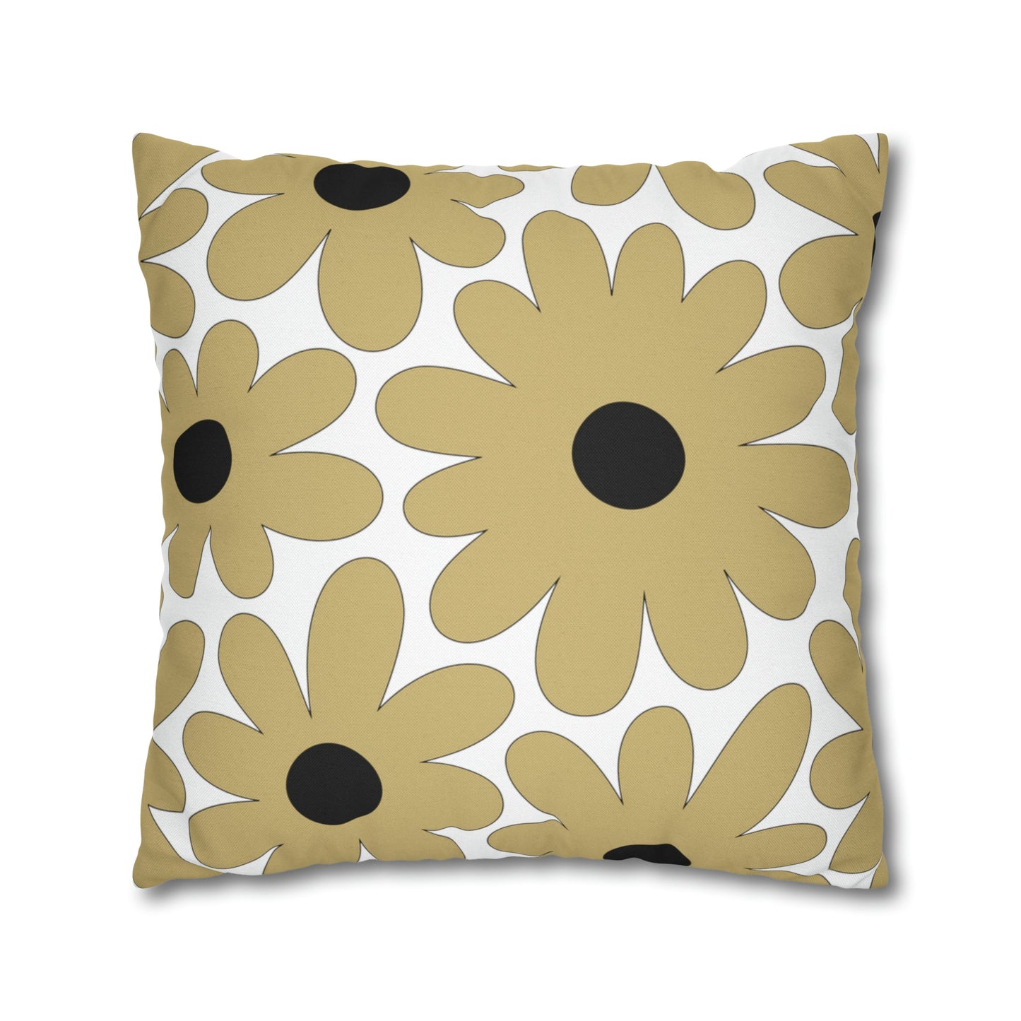 Two Color Double Sided Groovy Flower Pillow - College Dorm Pillow - Bed Party Pillow - Boulder, Wake Forest, Purdue, UCF