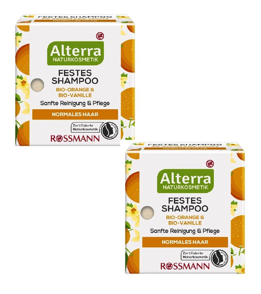 2xPack Alterra Organic Orange & Vanilla Solid Dry Shampoo - 120 g