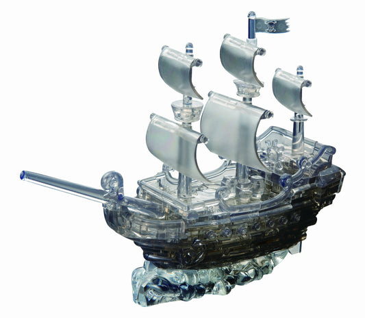 Beverly Crystal Puzzle 98 Pieces Pirate Ship Black 50141 With Display Light 3D Ship Puzzle