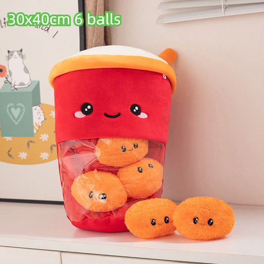 30x40cm Bubble Tea Plush Pillow