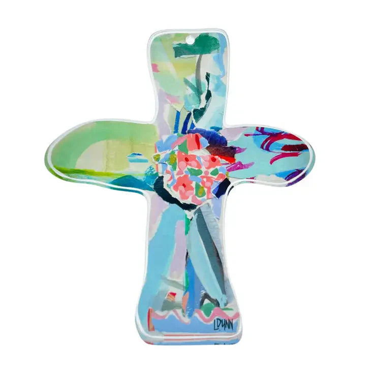 Blue Everlasting Love Acrylic Cross