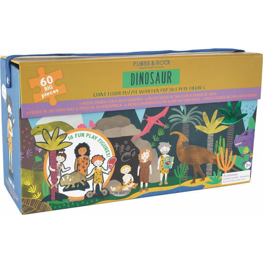 Floss & Rock 60 Piece Giant Floor Puzzle With Pop Out Pieces | Dinosaur